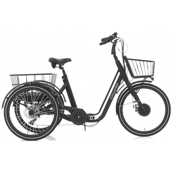 Elektrische Driewieler | Qivelo | Senior Fold Vouwbaar | Mat Zwart
