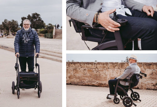 Rollz Motion Electric | Elektrische Rolstoel & Rollator in 1 | Matt Black